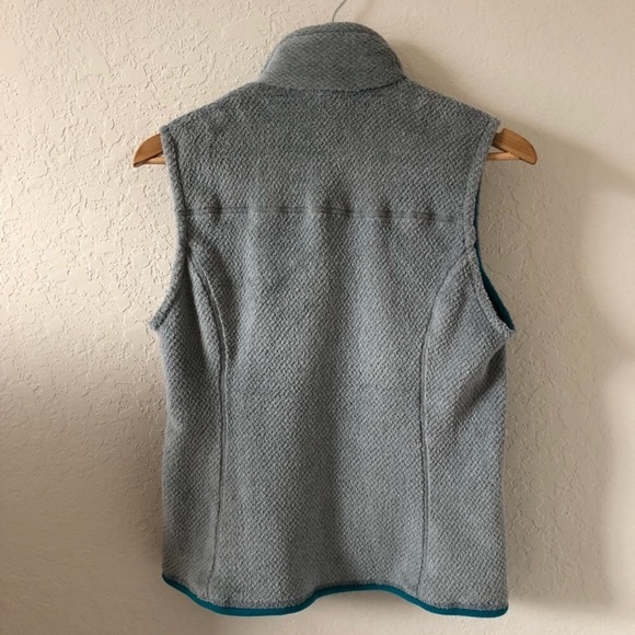 Grey & Teal Patagonia Fleece Vest - Picture 2 of 4